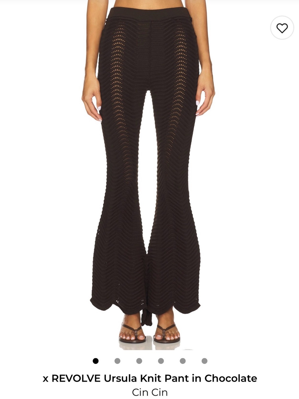 REVOLVE-CIN CIN- Ursula Knit Flare Pants in Chocolate Brown